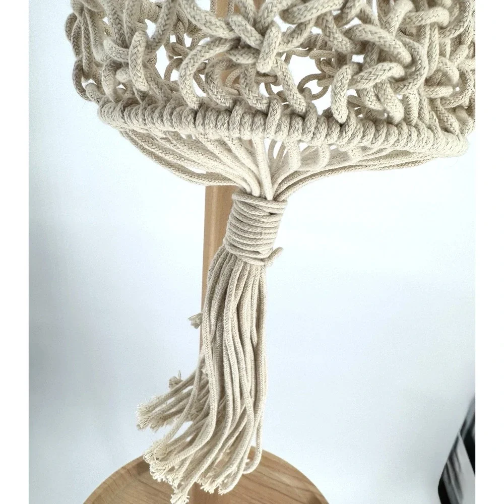 Macrame‎ Plant Hanger Boho Cotton Rope 37in Hanging Planter Fits 6in Pot